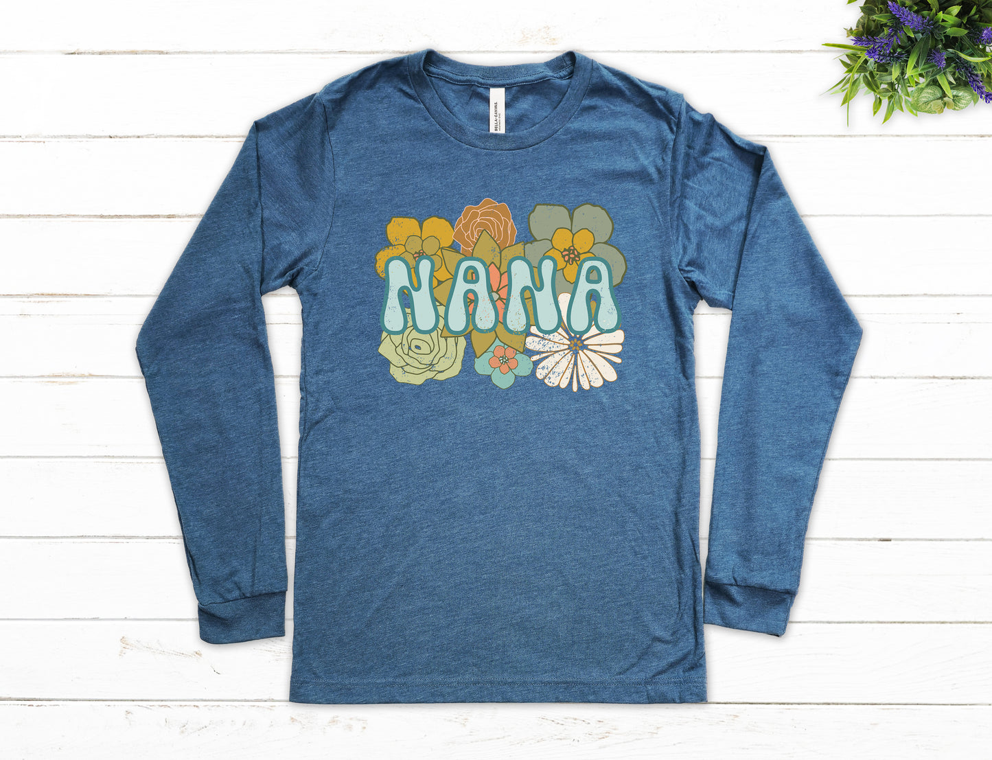 BOHO Flowers Nana Shirt Long Sleeve | Long Sleeve Nana Shirt