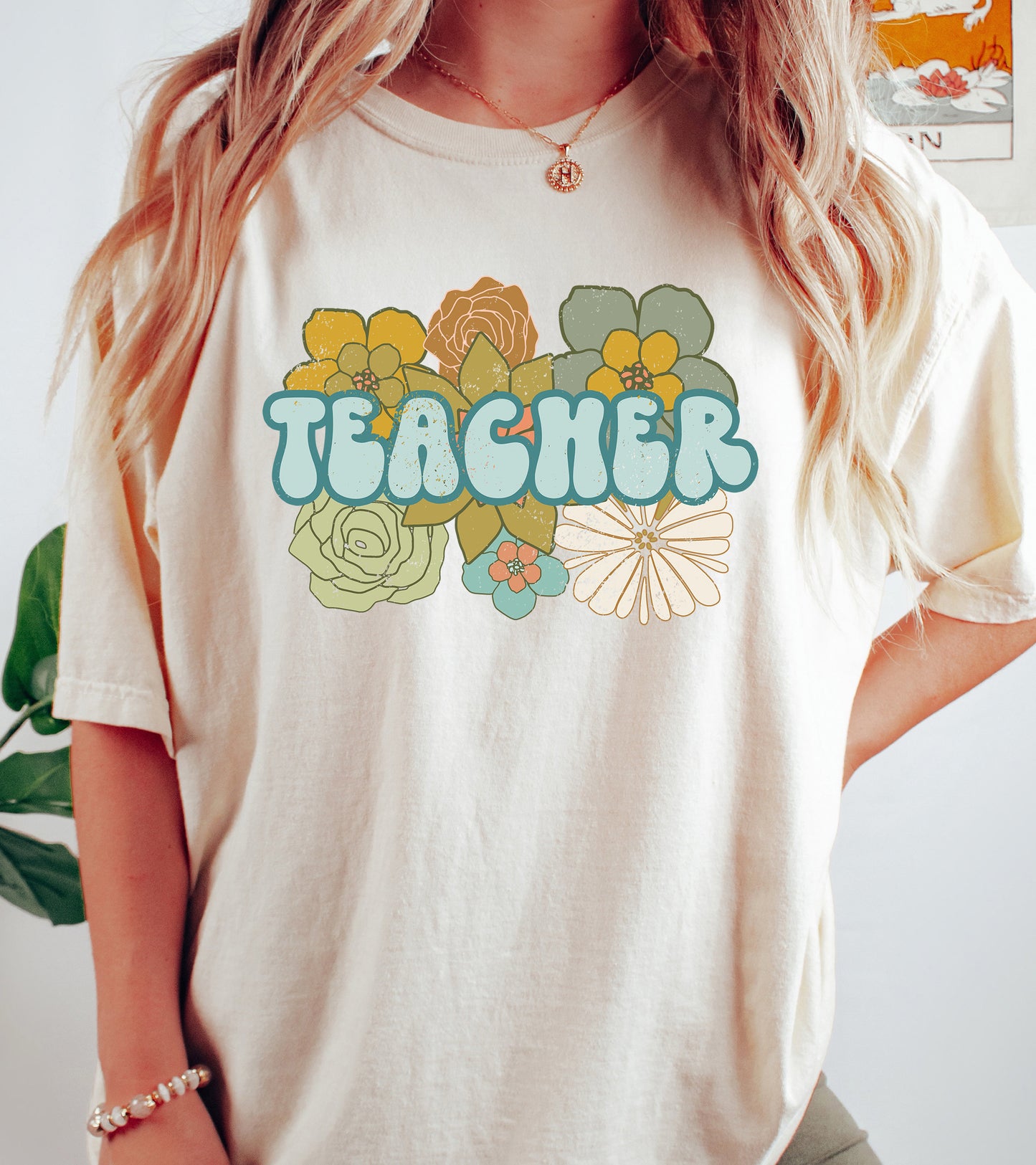 BOHO Retro Teacher Shirt | Comfort Colors Vintage Style Teacher Shirt
