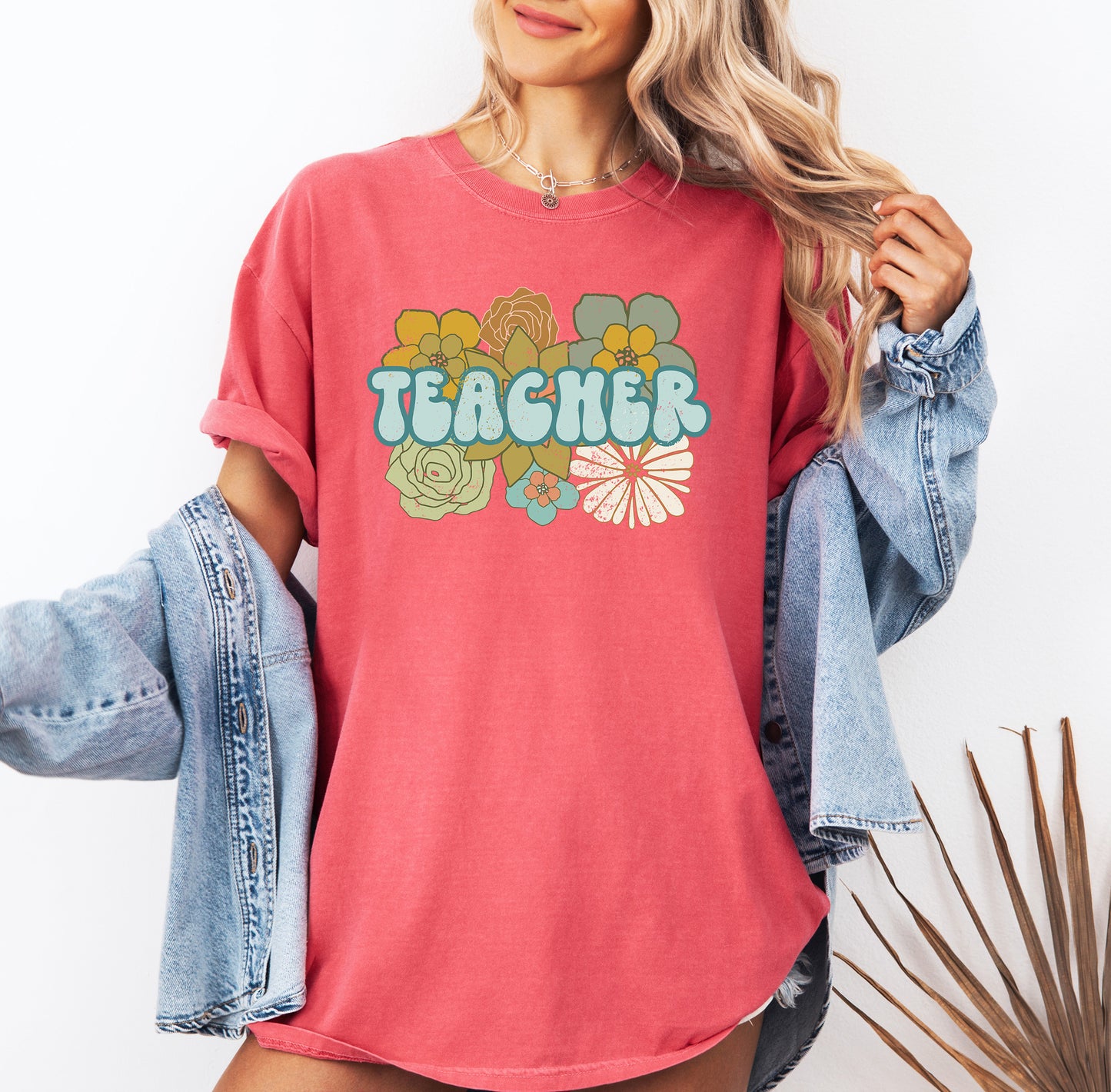 BOHO Retro Teacher Shirt | Comfort Colors Vintage Style Teacher Shirt