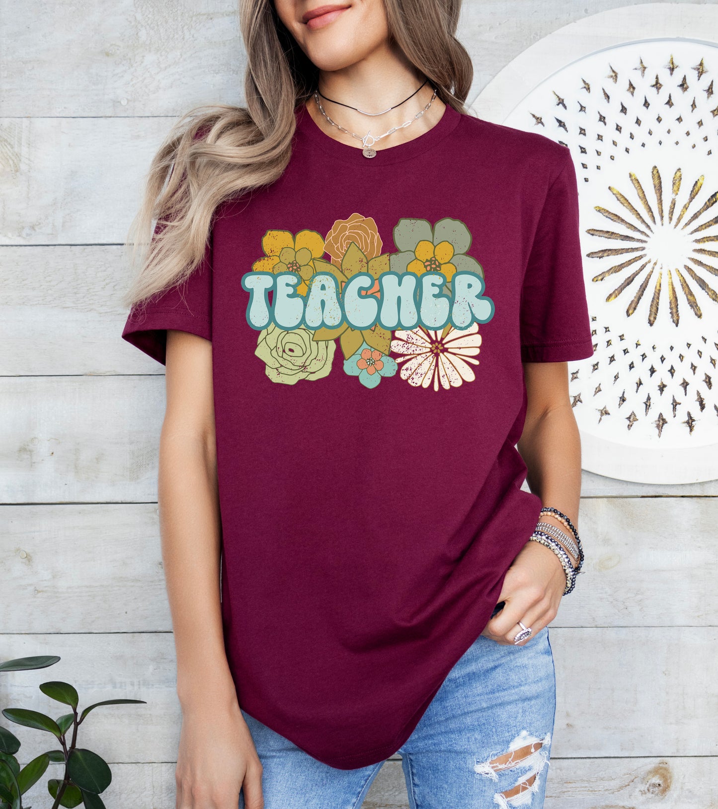 BOHO Retro Teacher Shirt