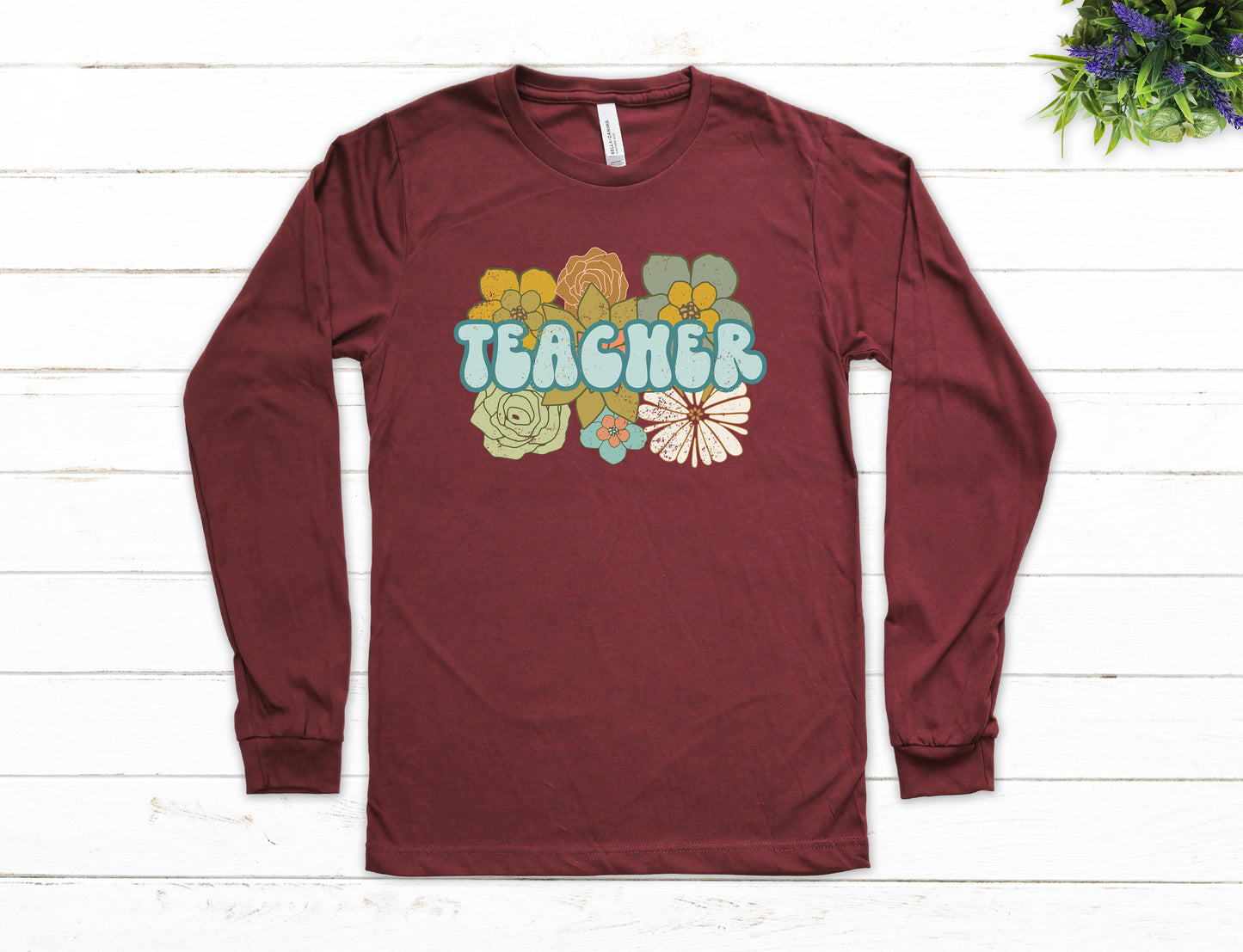 BOHO Retro Teacher Shirt Long Sleeve | Long Sleeve Teacher Shirt
