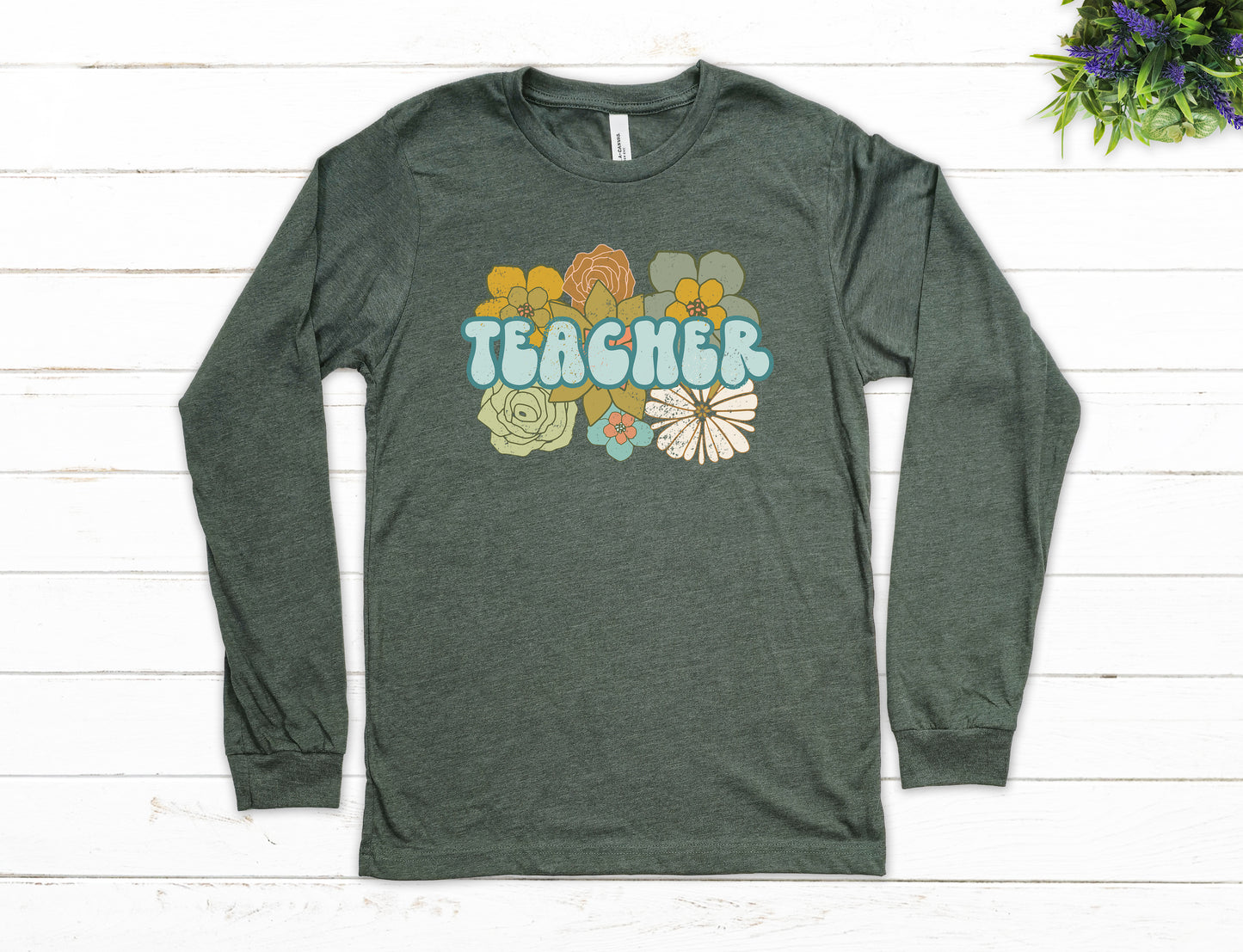 BOHO Retro Teacher Shirt Long Sleeve | Long Sleeve Teacher Shirt