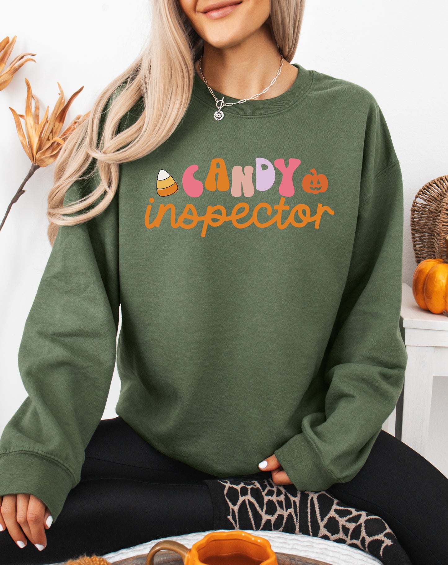 Candy Inspector Halloween Sweatshirt