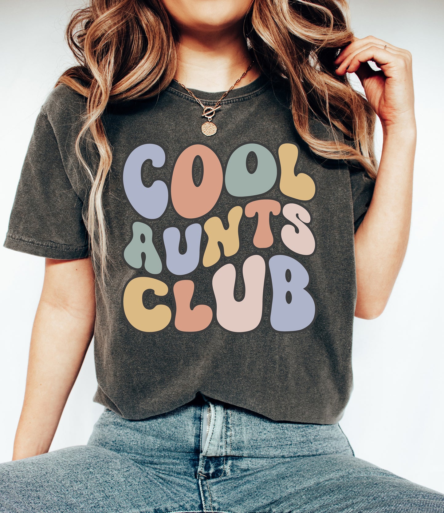 Retro Cool Aunts Club Shirt | Vintage Style Comfort Colors Aunt Shirt