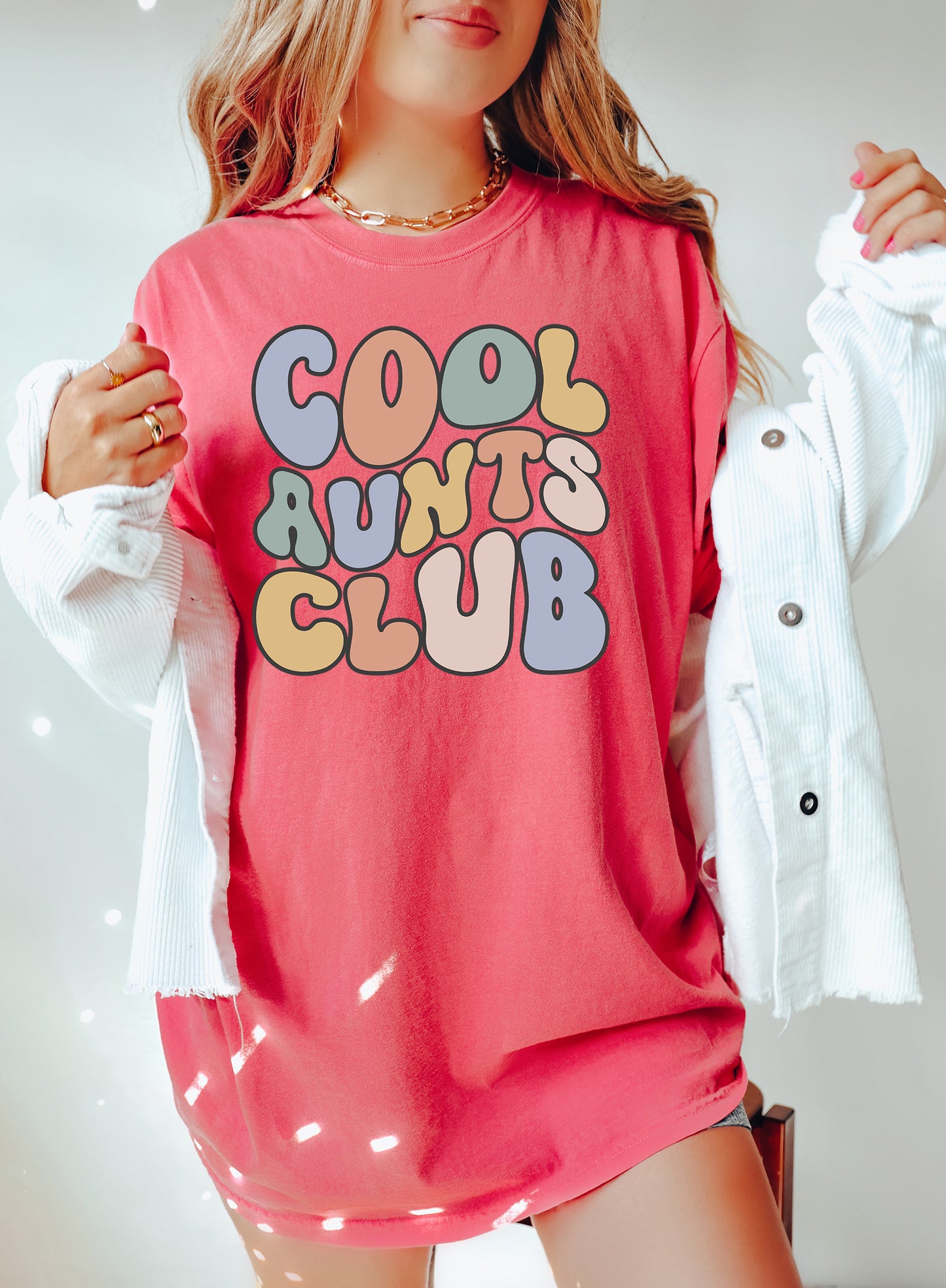 Retro Cool Aunts Club Shirt | Vintage Style Comfort Colors Aunt Shirt