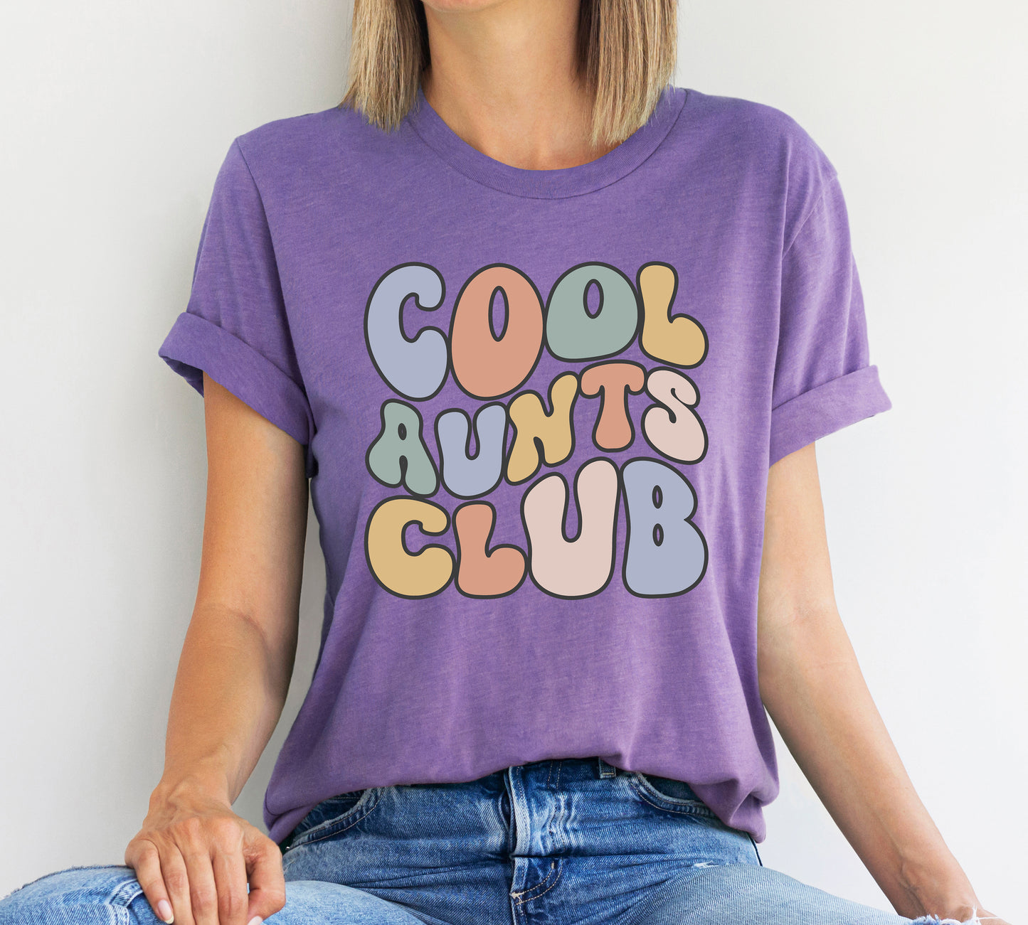 Retro Cool Aunts Club Shirt | Aunt Shirt | Light Garment