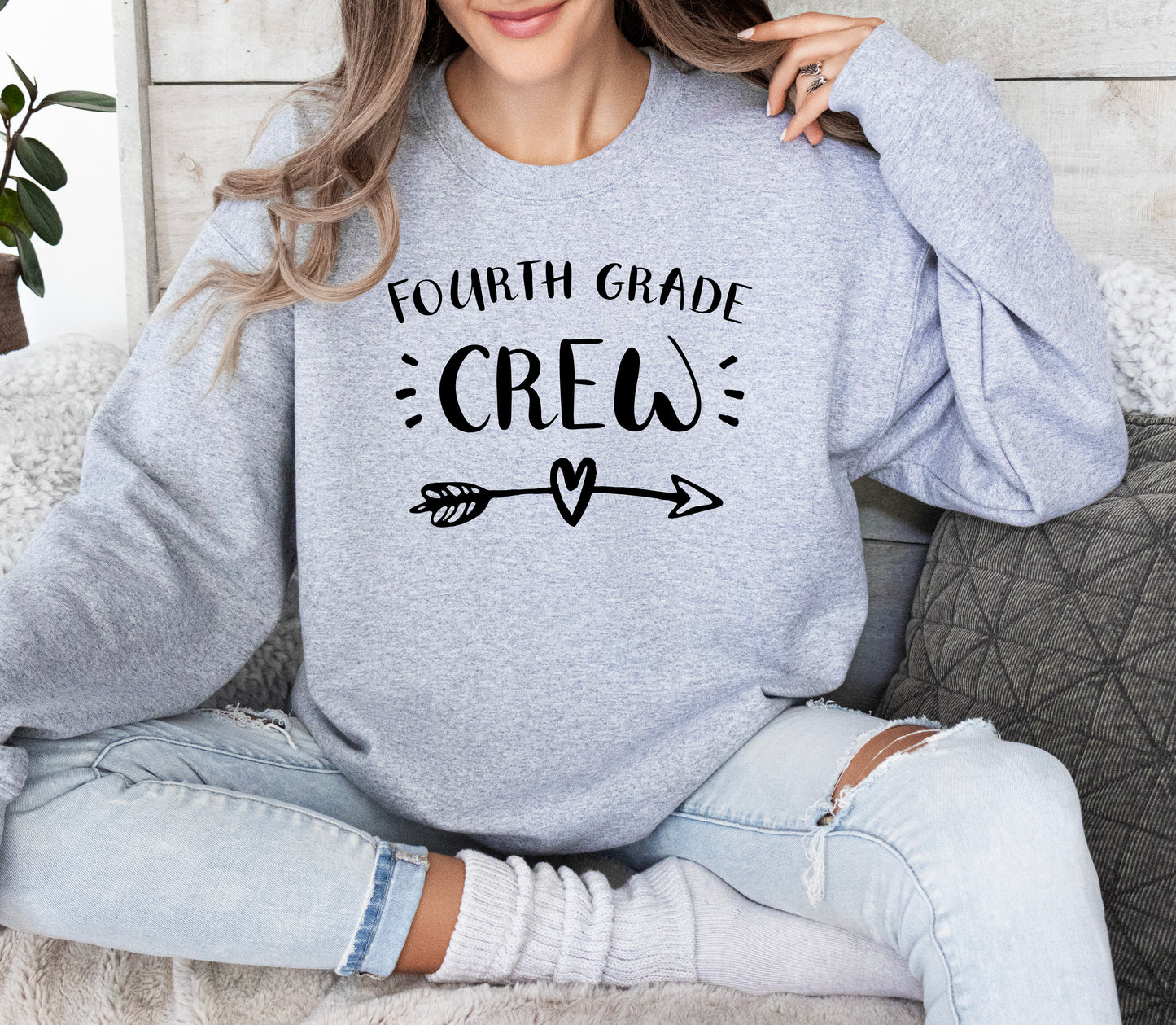 Customizable Teacher Crew Sweatshirt | Customized Teacher Sweatshirt