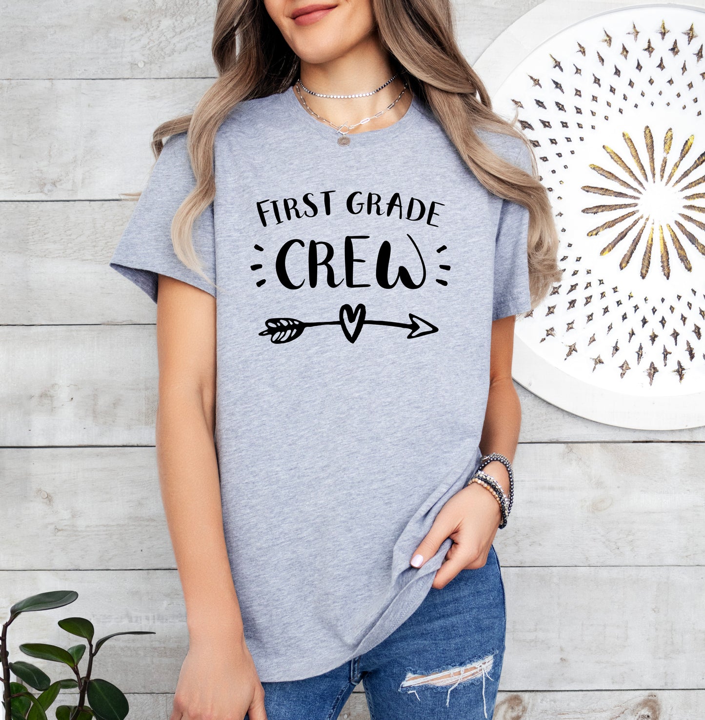 Customizable Teacher Crew Shirt | Customized Teacher Shirt | Light Garment