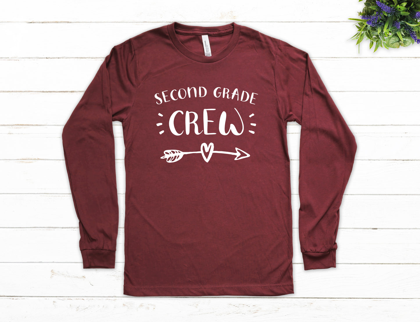 Customizable Teacher Crew Shirt Long Sleeve | Customized Long Sleeve Teacher Shirt