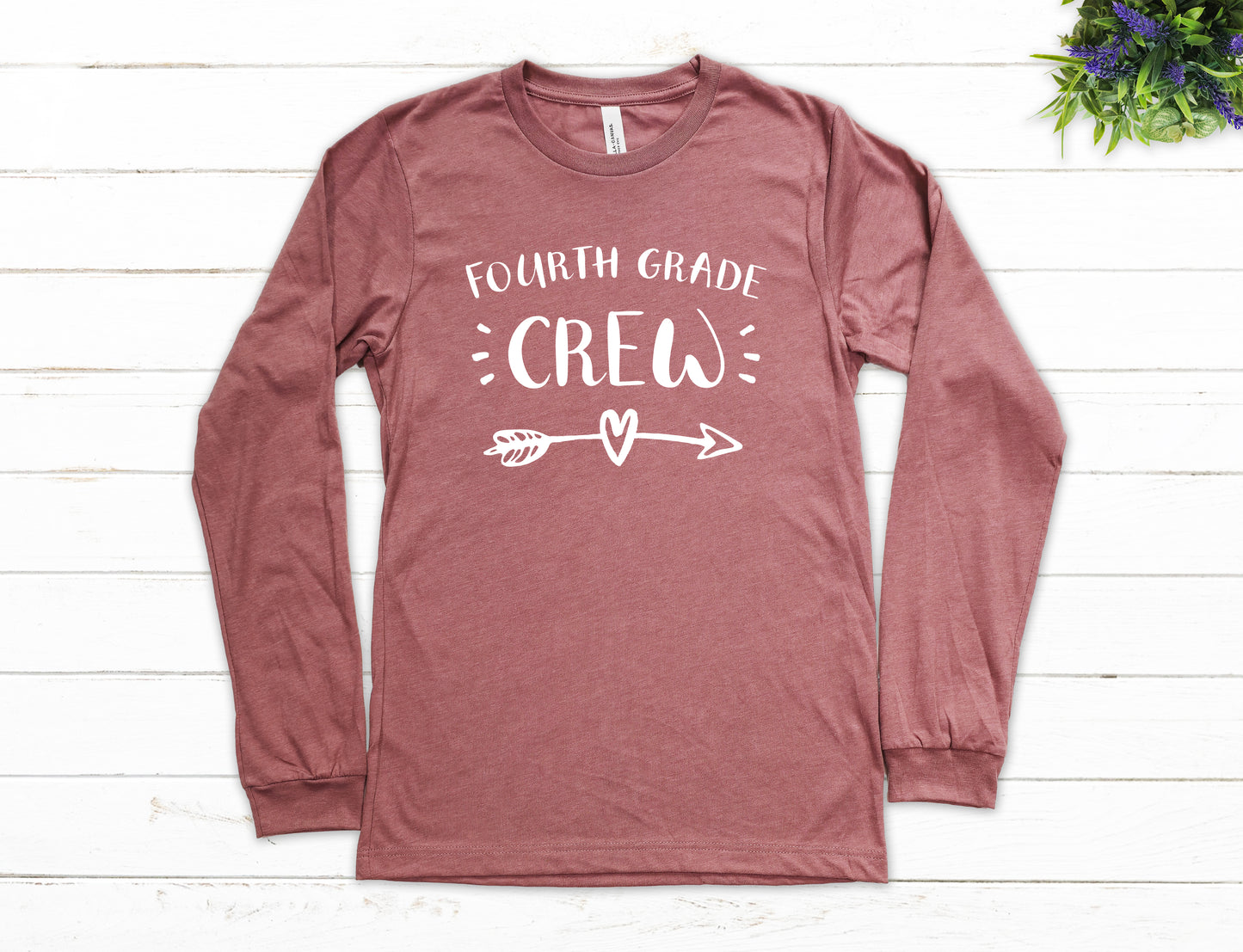Customizable Teacher Crew Shirt Long Sleeve | Customized Long Sleeve Teacher Shirt