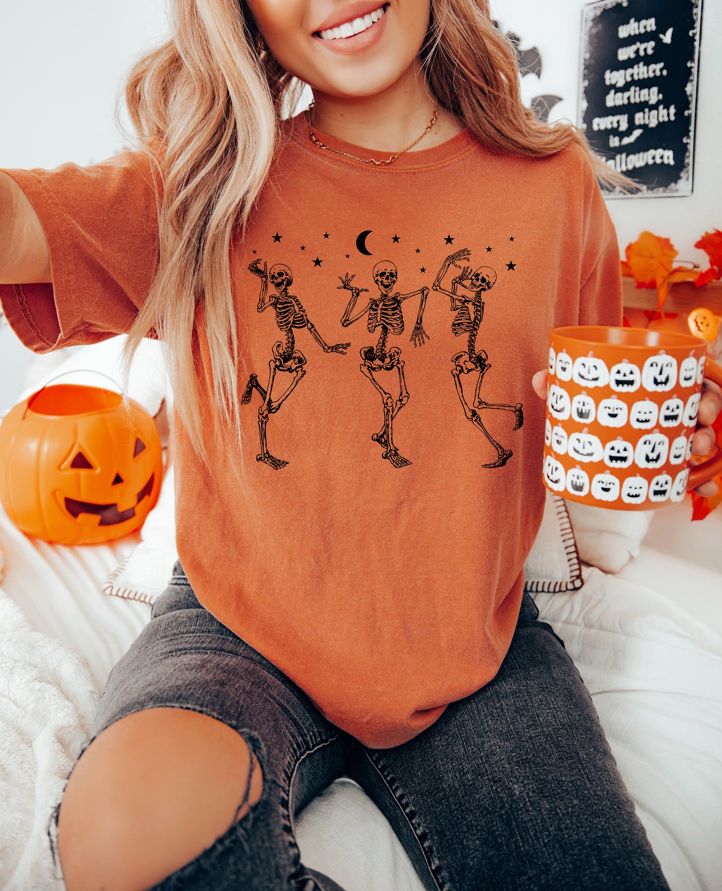 Dancing Skeletons Vintage Style Halloween Shirt