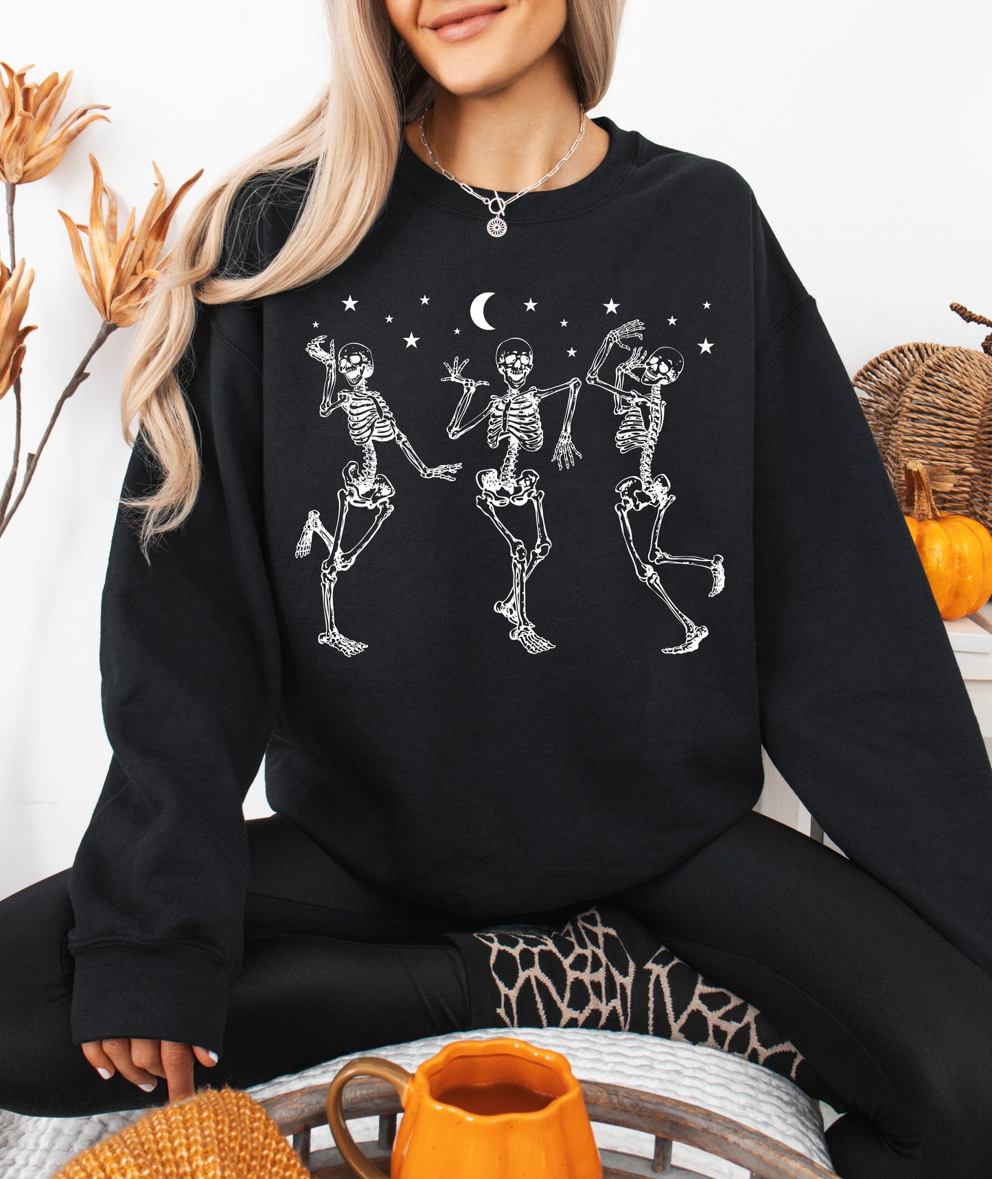 Dancing Skeletons Halloween Sweatshirt