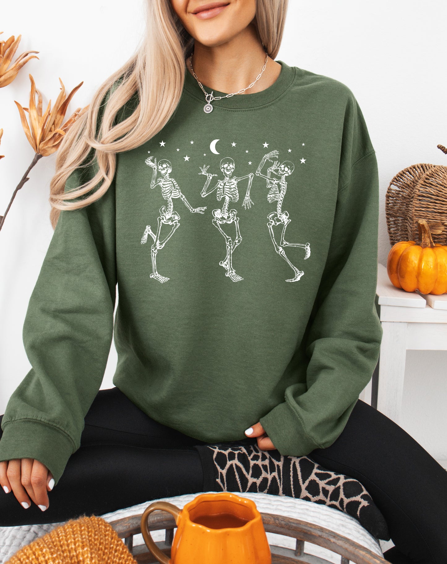 Dancing Skeletons Halloween Sweatshirt