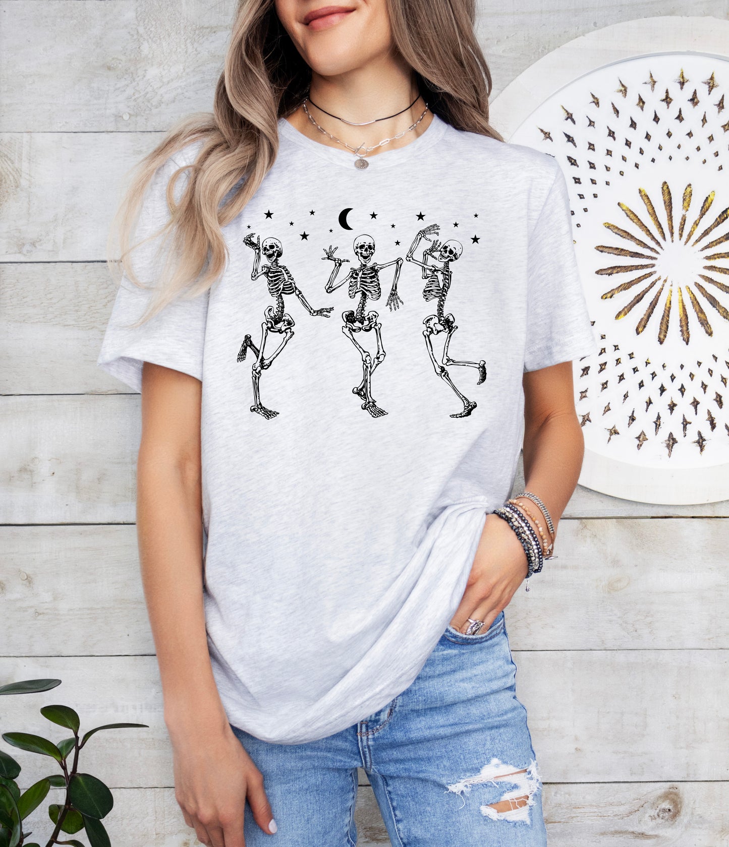 Dancing Skeletons Halloween Shirt | Light Garment