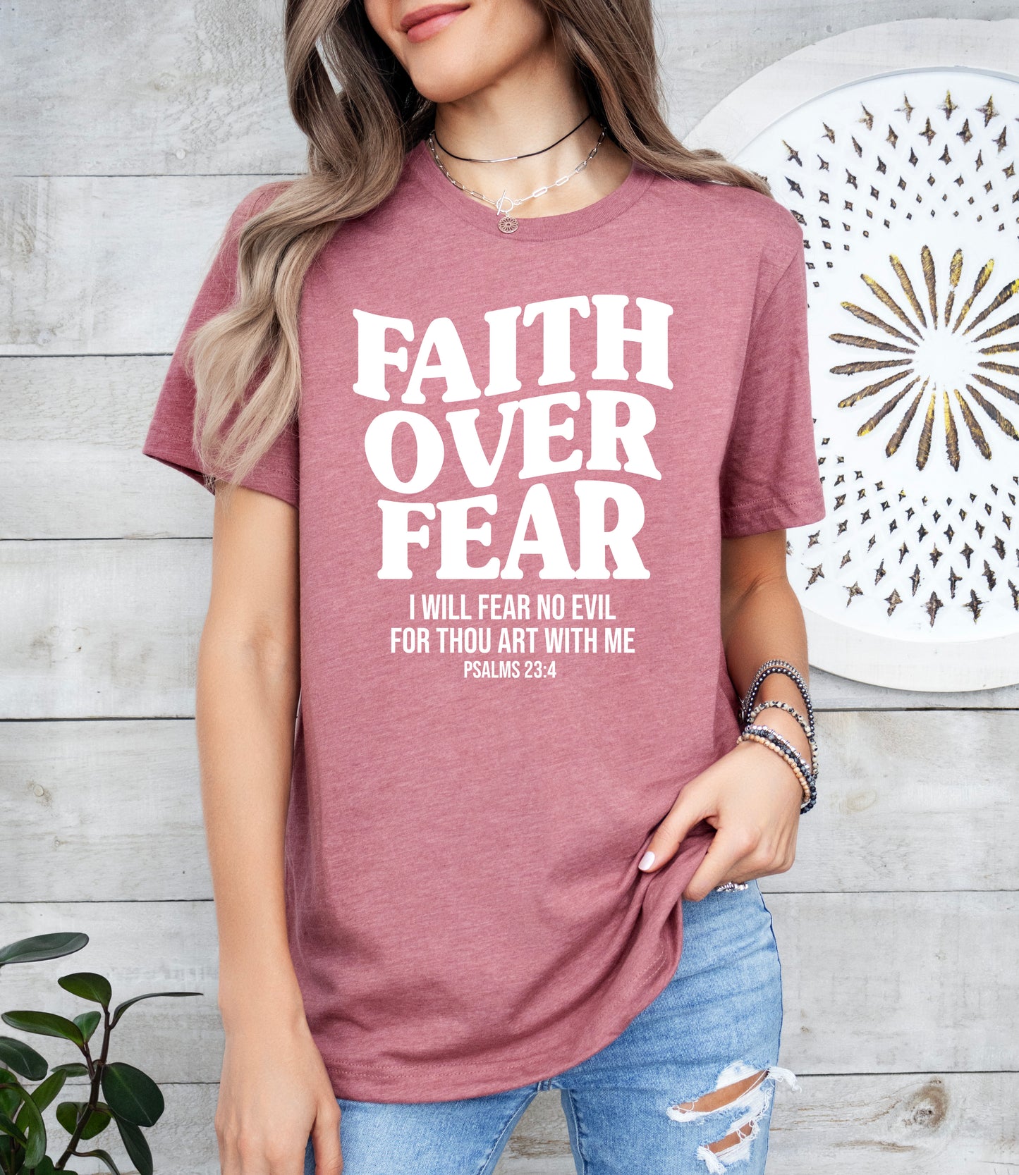 Faith Over Fear Scripture Shirt | Christian Shirt