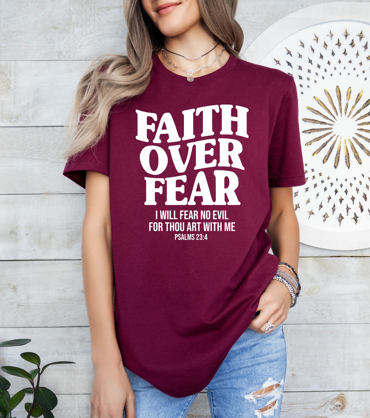 Faith Over Fear Scripture Shirt | Christian Shirt