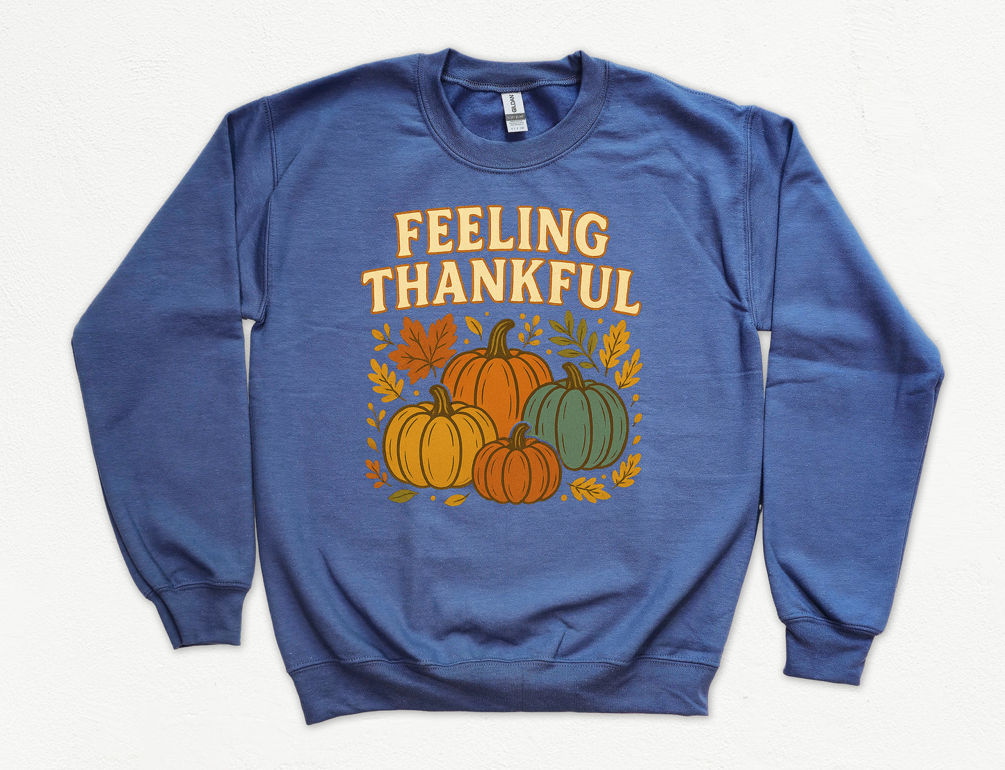Feeling Thankful Retro Thanksgiving Sweatshirt Pumpkin Shirt