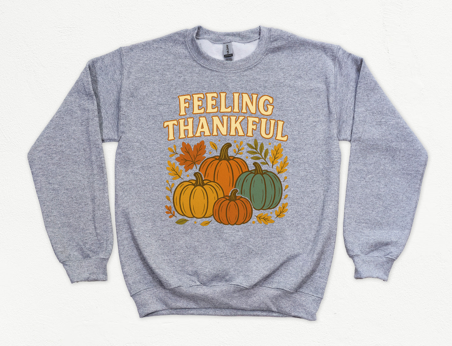Feeling Thankful Retro Thanksgiving Sweatshirt Pumpkin Shirt