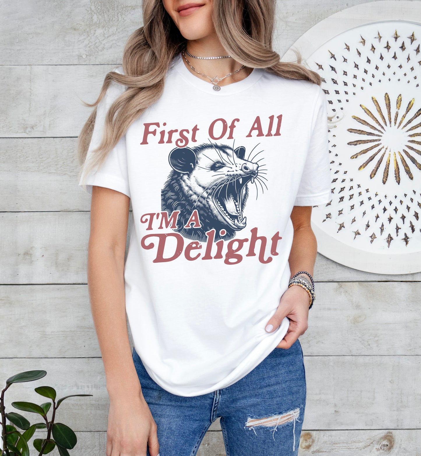 First Of All I'm A Delight Shirt | Funny Sarcastic Shirt | Light Garment