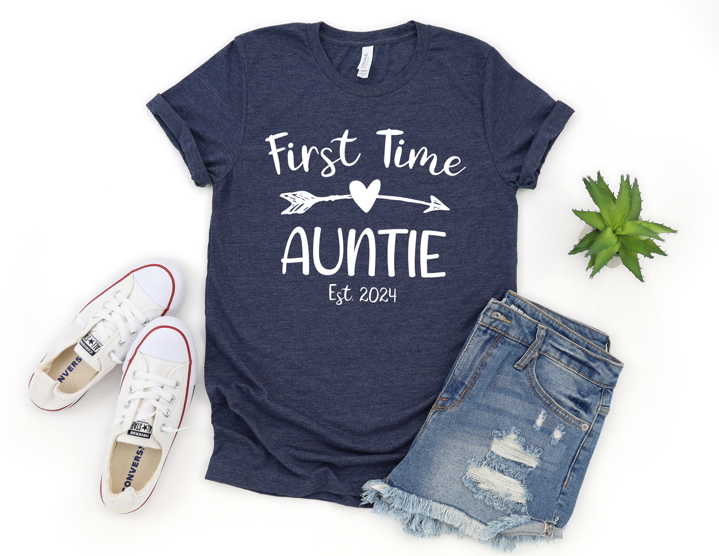 Custom First Time Auntie Shirt | Aunt Shirt