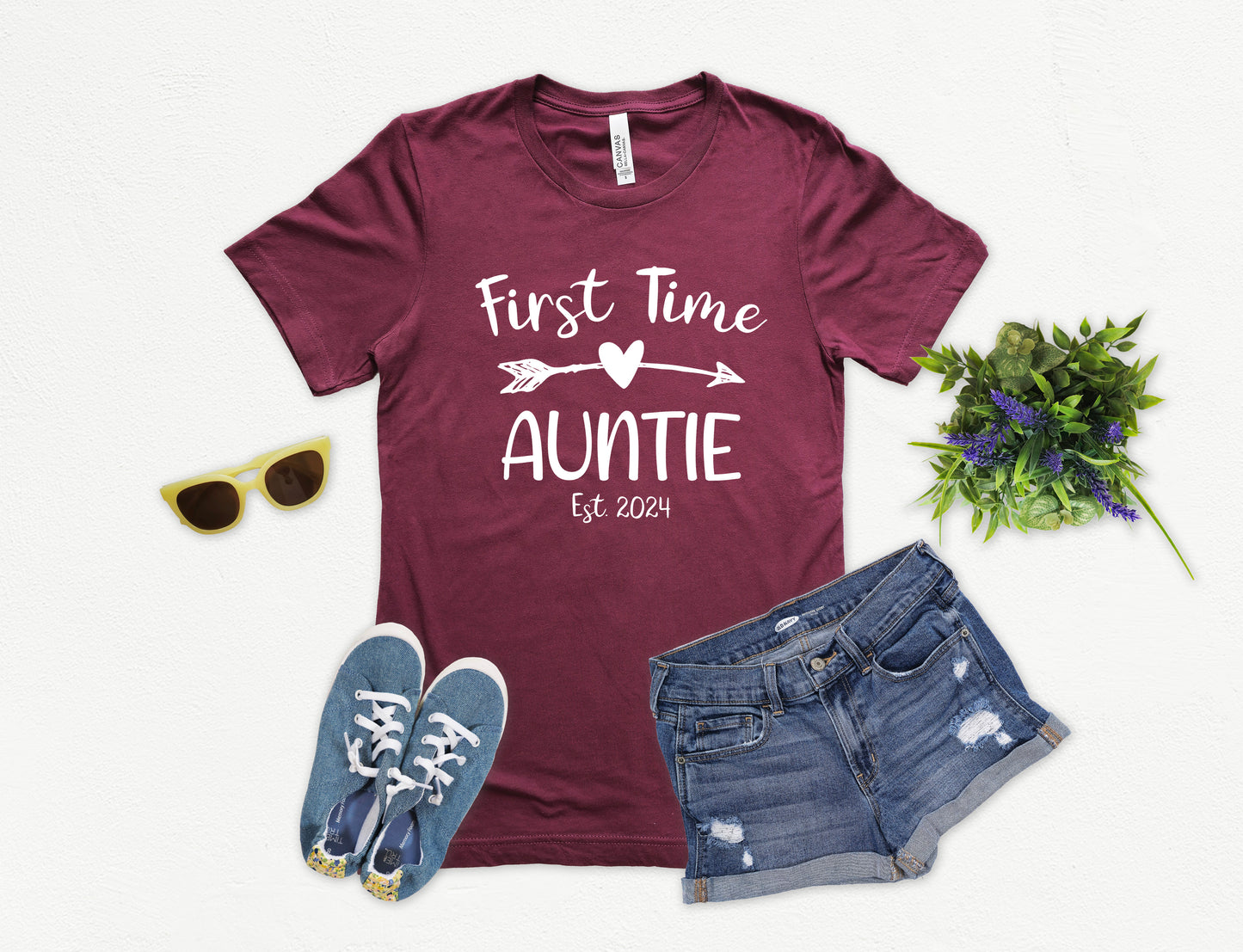 Custom First Time Auntie Shirt | Aunt Shirt