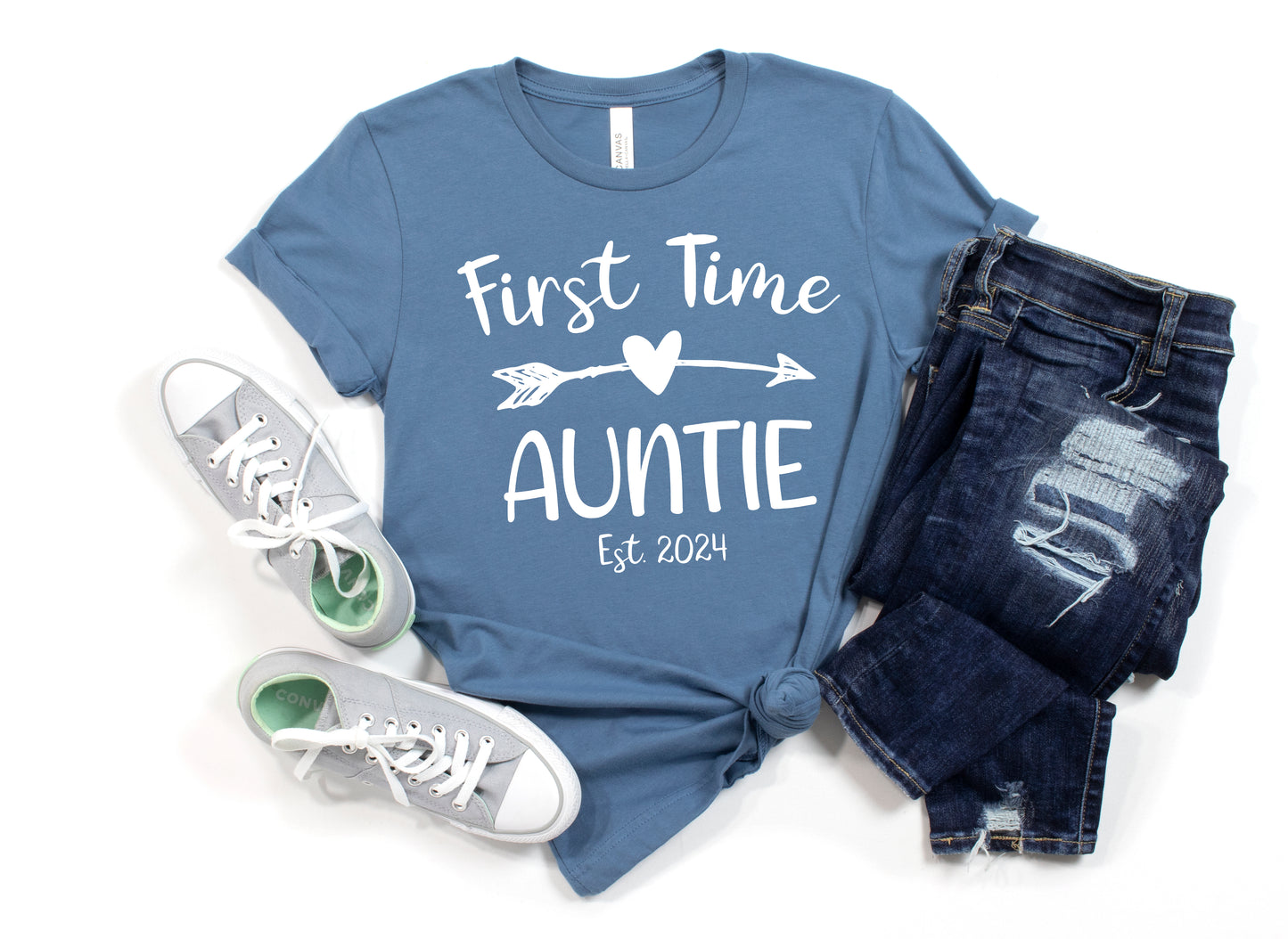 Custom First Time Auntie Shirt | Aunt Shirt