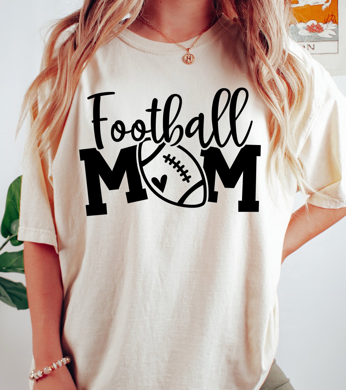 Football Mom Shirt | Comfort Colors Vintage Style Mom Shirt