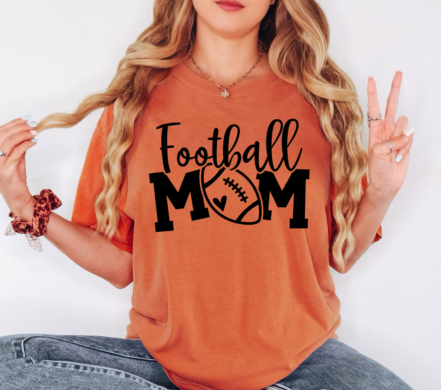 Football Mom Shirt | Comfort Colors Vintage Style Mom Shirt