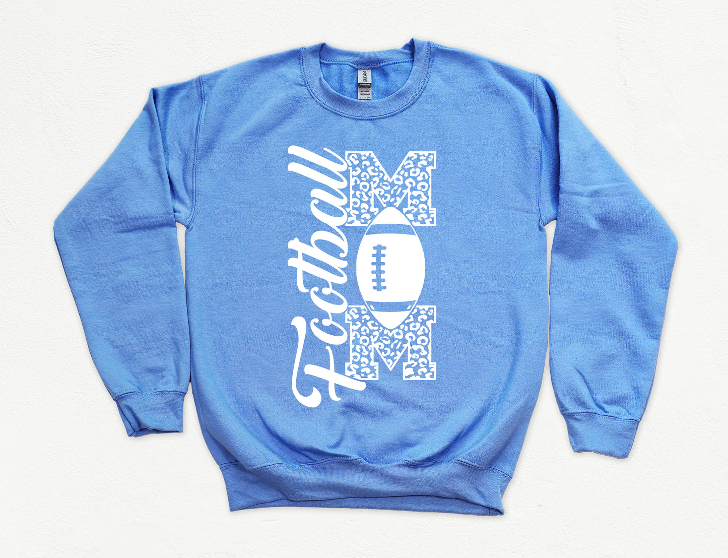 Football Mom Vertical Print Sweatshirt | Mom Sweatshirt