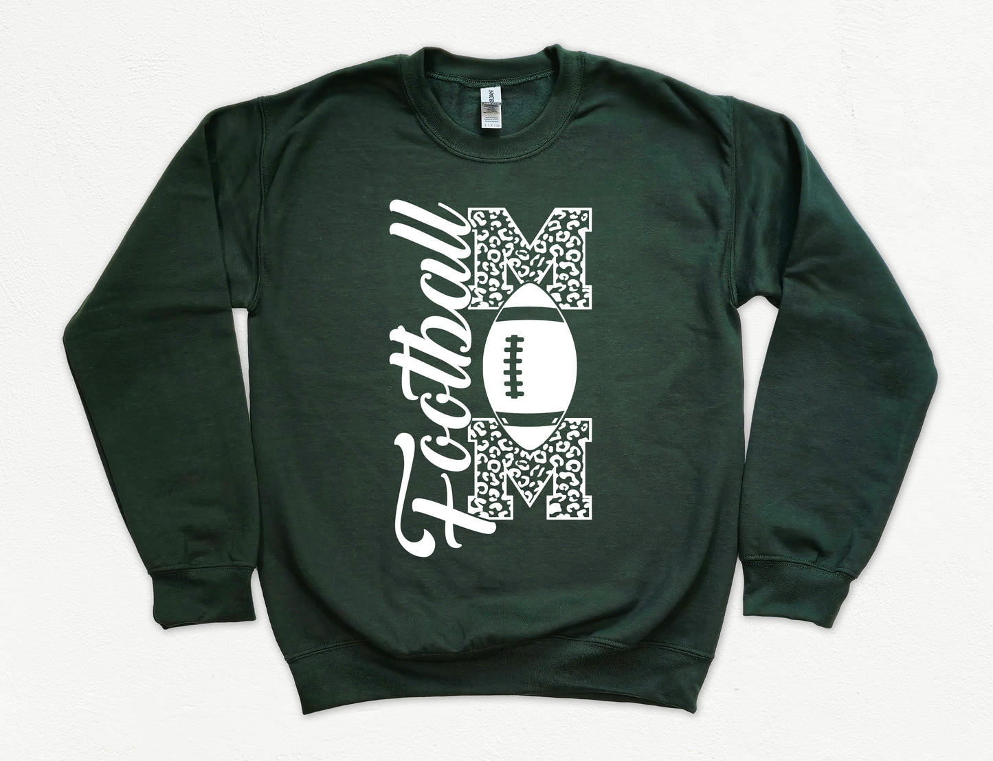 Football Mom Vertical Print Sweatshirt | Mom Sweatshirt