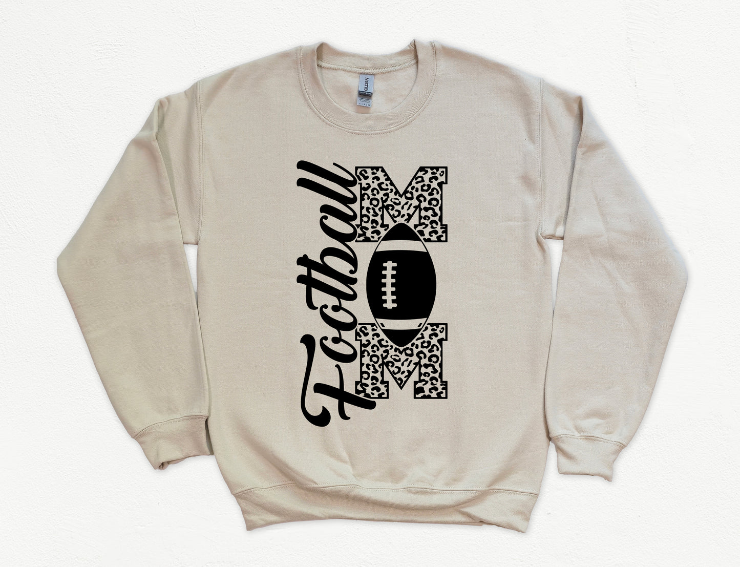 Football Mom Vertical Print Sweatshirt | Mom Sweatshirt