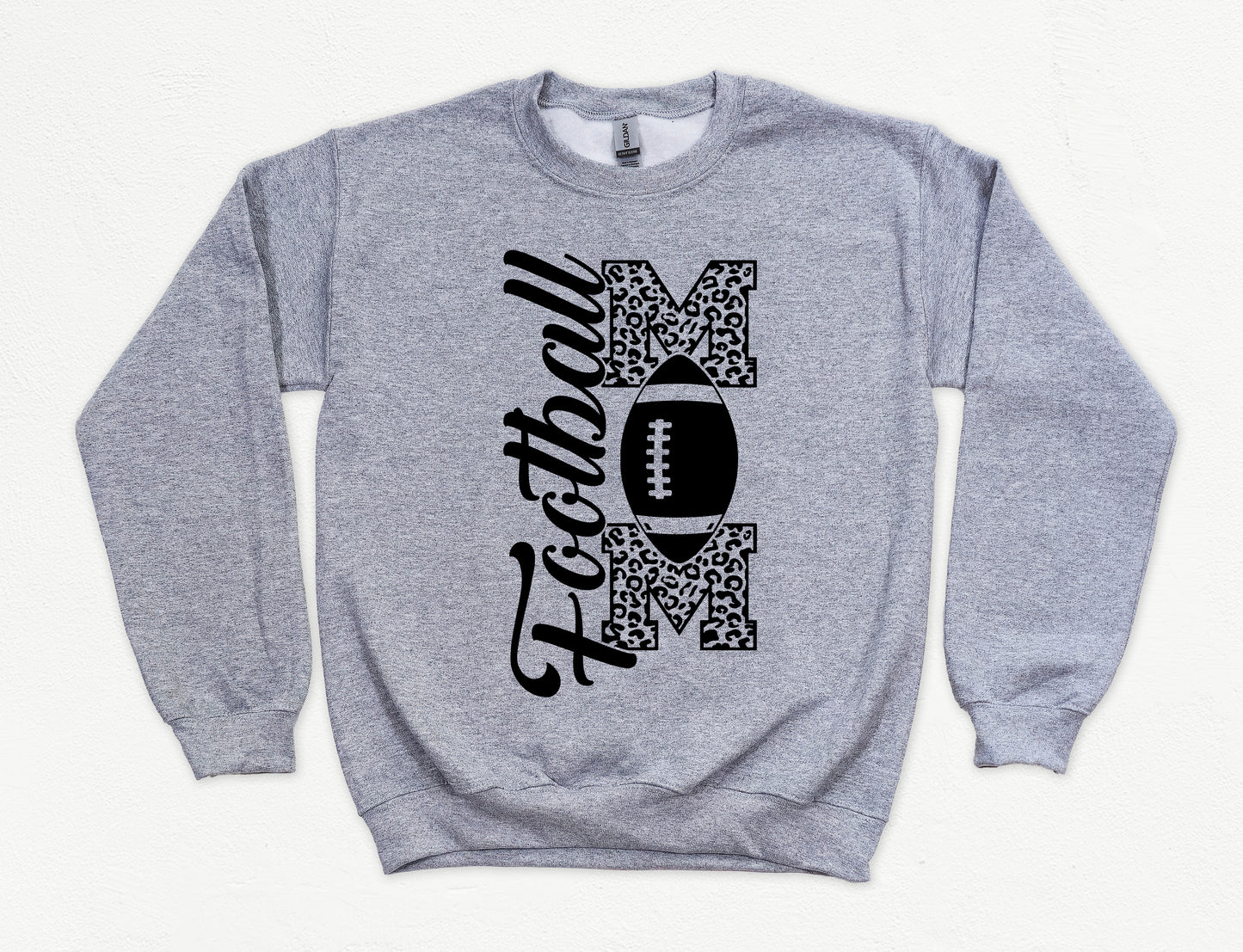Football Mom Vertical Print Sweatshirt | Mom Sweatshirt