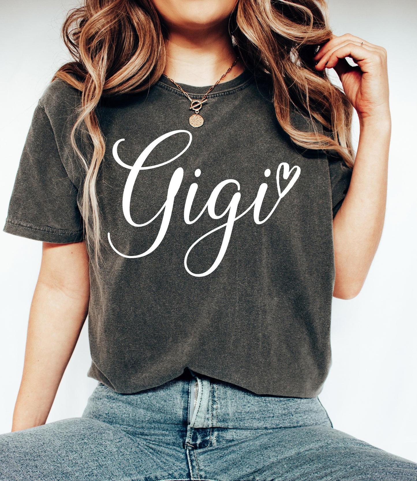 Gigi Heart Shirt | Comfort Colors Vintage Style Gigi Shirt