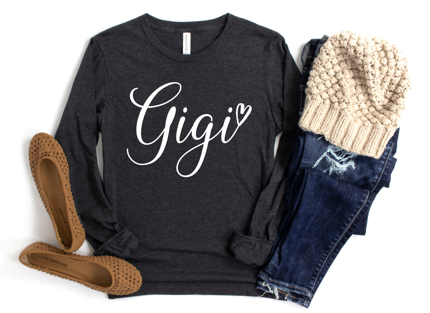 Gigi Heart Shirt Long Sleeve | Long Sleeve Gigi Shirt