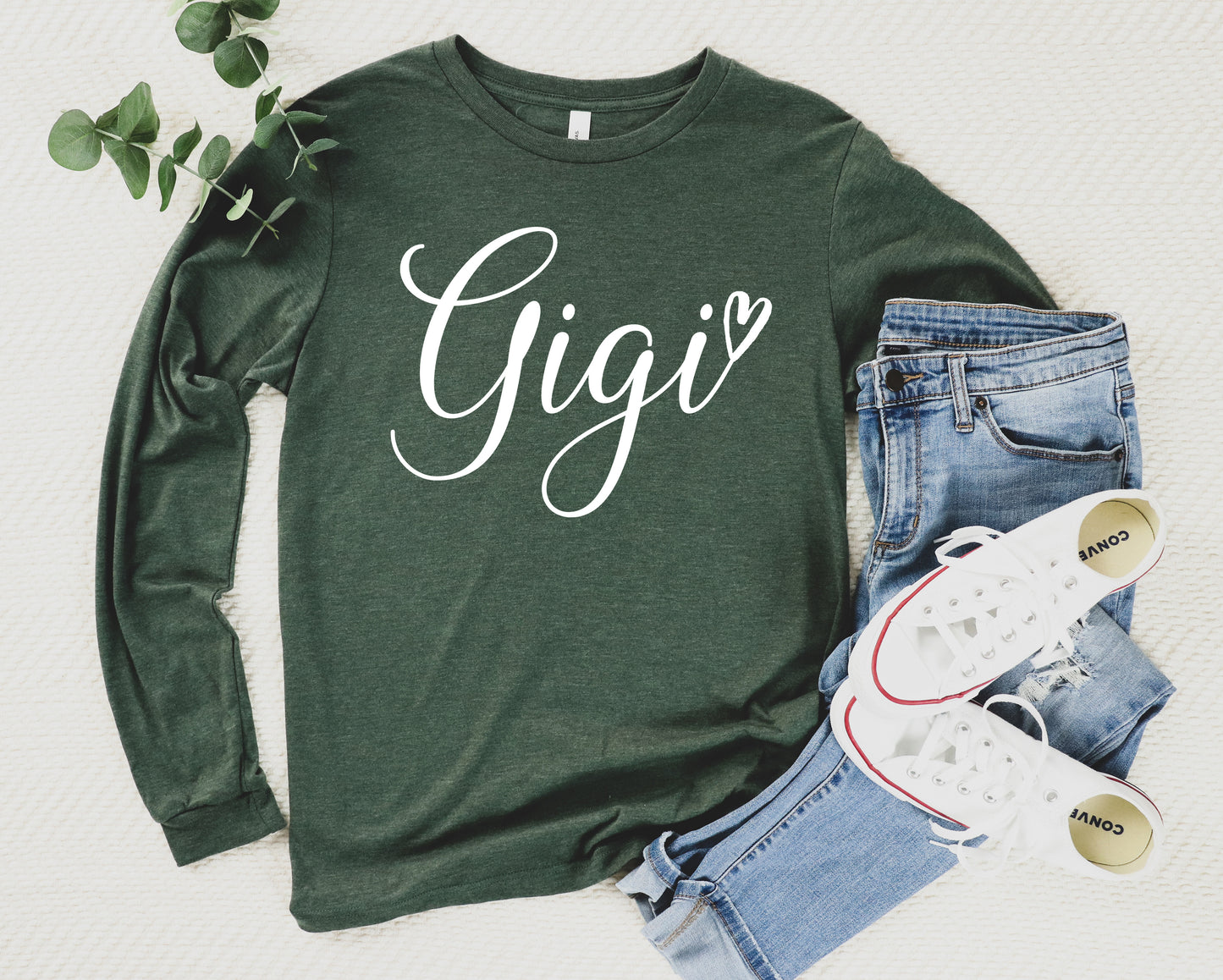 Gigi Heart Shirt Long Sleeve | Long Sleeve Gigi Shirt