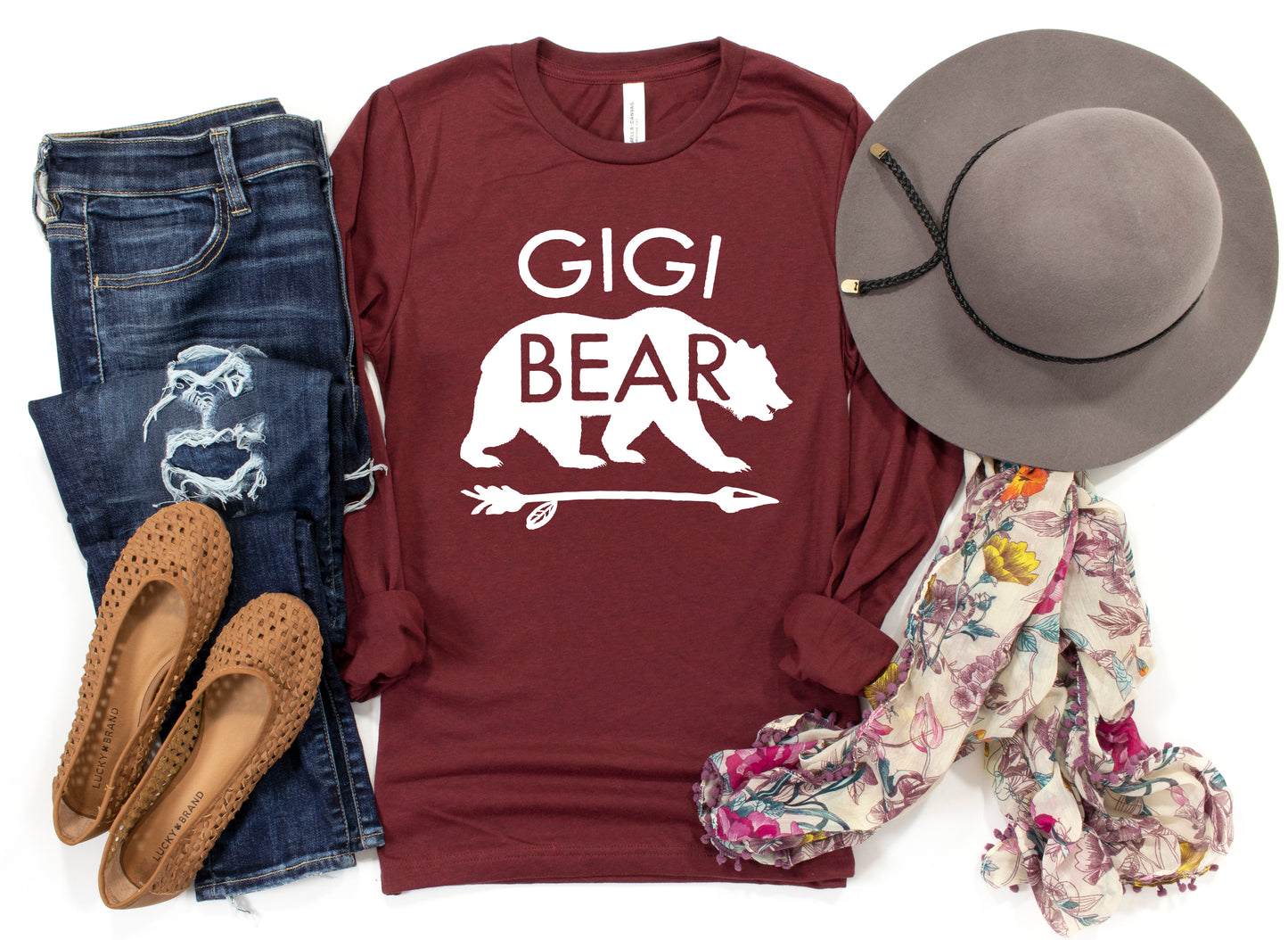 Gigi Bear Shirt Long Sleeve | Long Sleeve Gigi Shirt