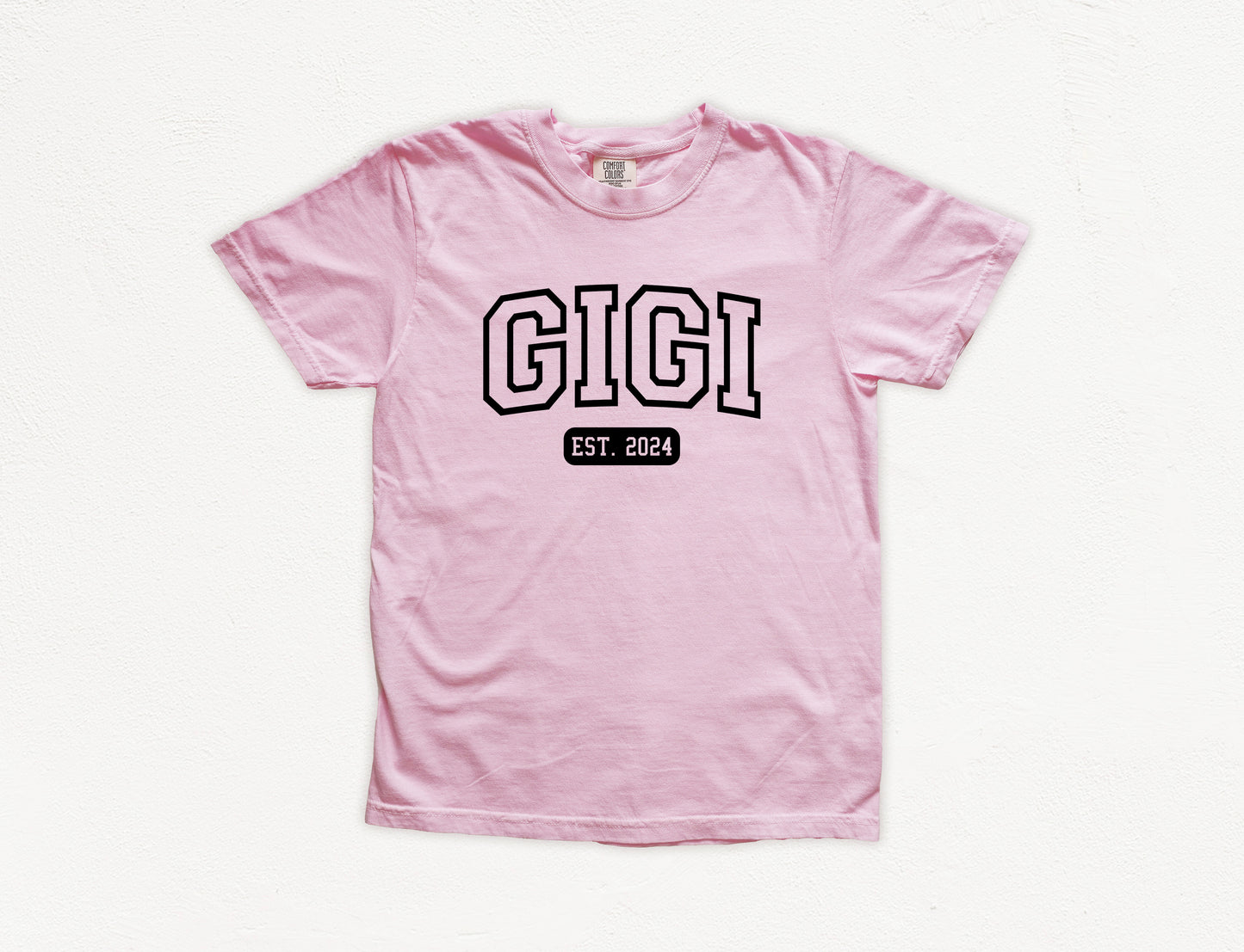 Custom University Style Gigi Shirt | Comfort Colors Vintage Style Gigi Shirt