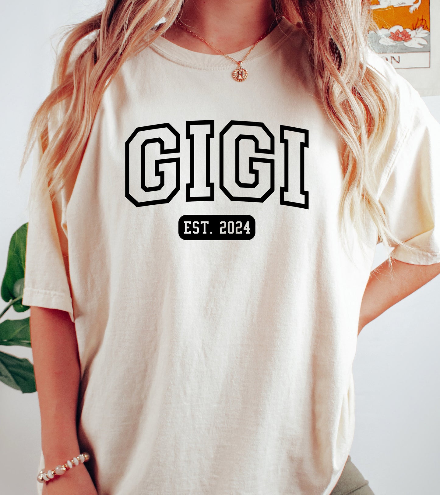 Custom University Style Gigi Shirt | Comfort Colors Vintage Style Gigi Shirt
