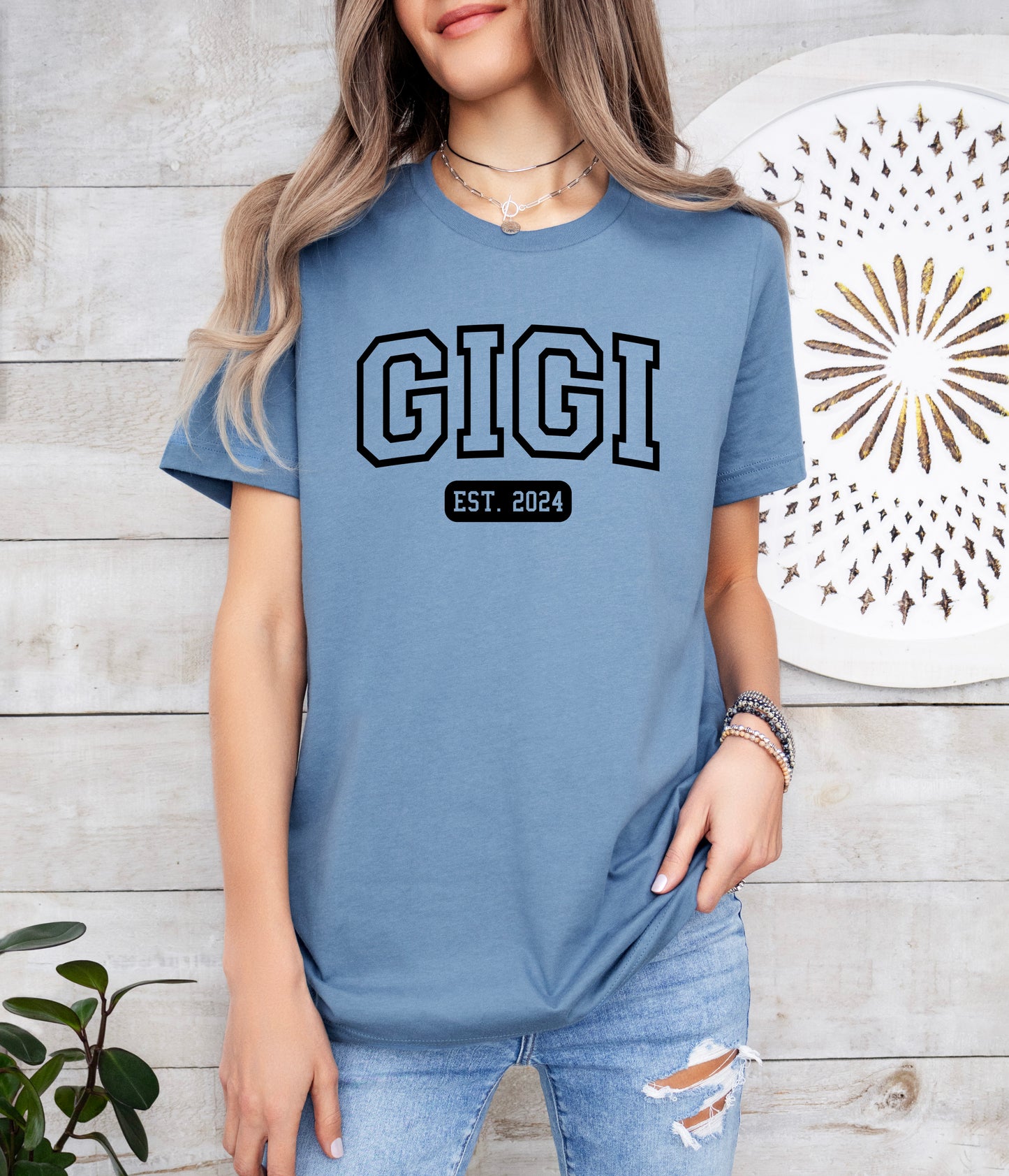 Custom University Style Gigi Shirt | Light Garment