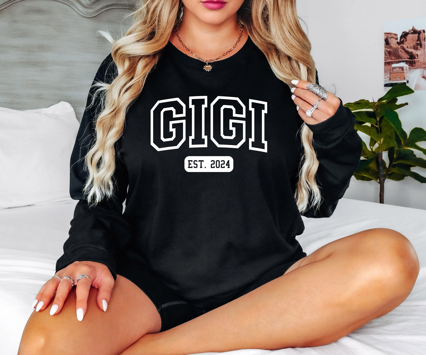 Custom University Style Gigi Shirt Long Sleeve | Long Sleeve Gigi Shirt