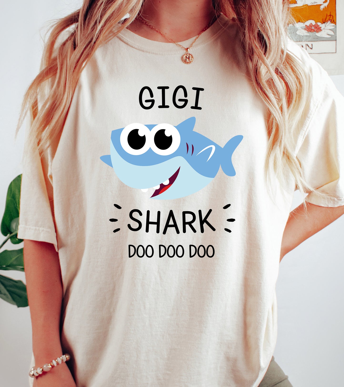 Gigi Shark Shirt | Comfort Colors Vintage Style Gigi Shirt
