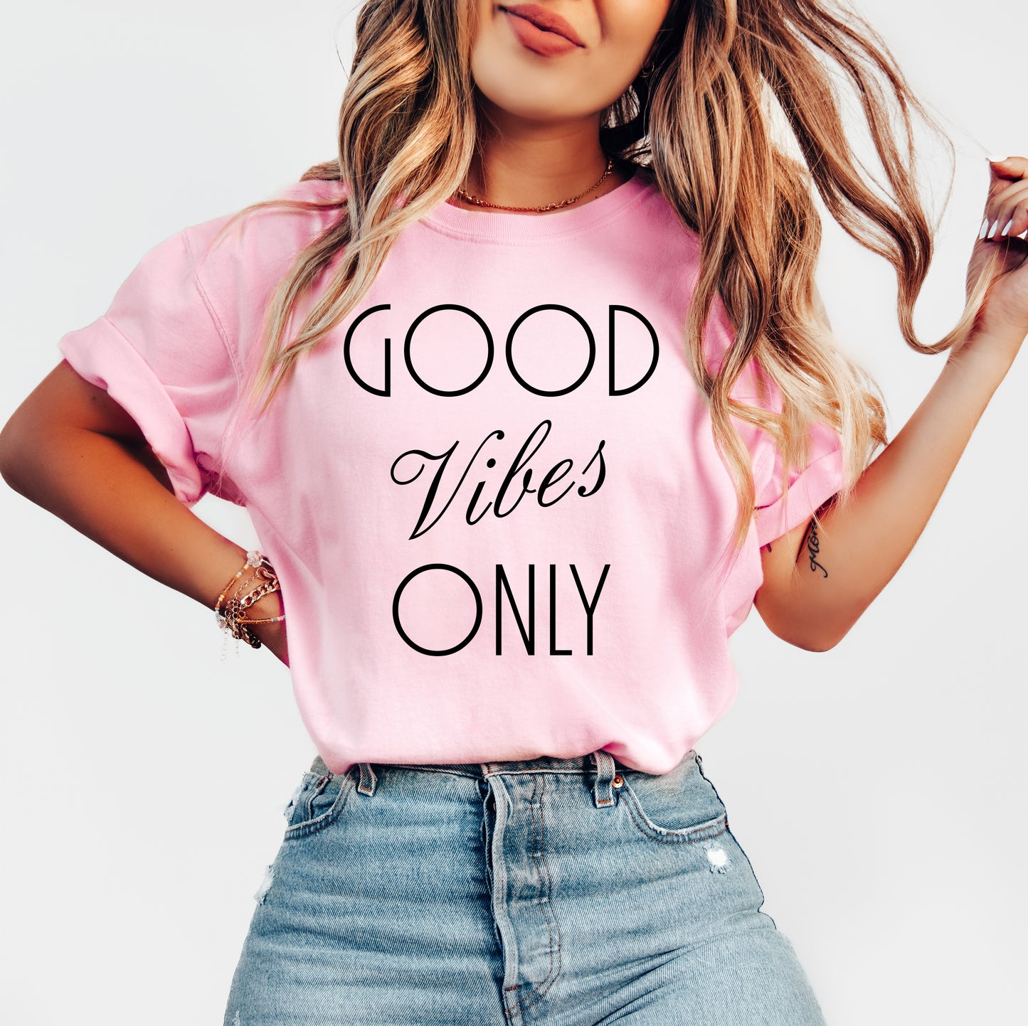 Good Vibes Only Shirt | Comfort Colors Vintage Style Positive Vibes Shirt