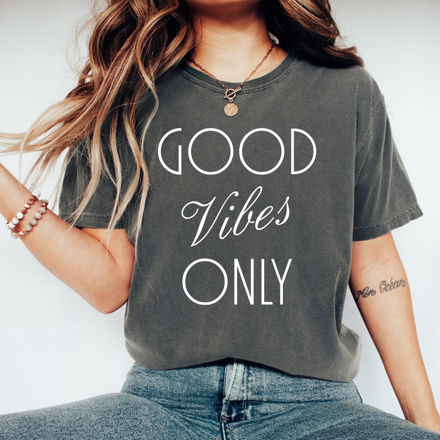 Good Vibes Only Shirt | Comfort Colors Vintage Style Positive Vibes Shirt