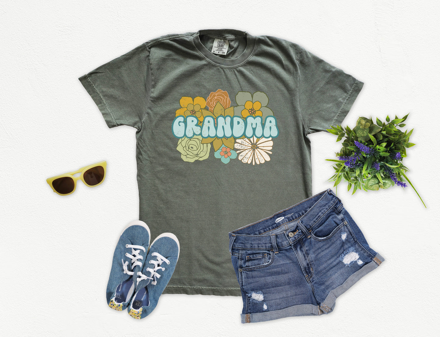 Retro BOHO Grandma Shirt | Comfort Colors Vintage Style Grandma Shirt