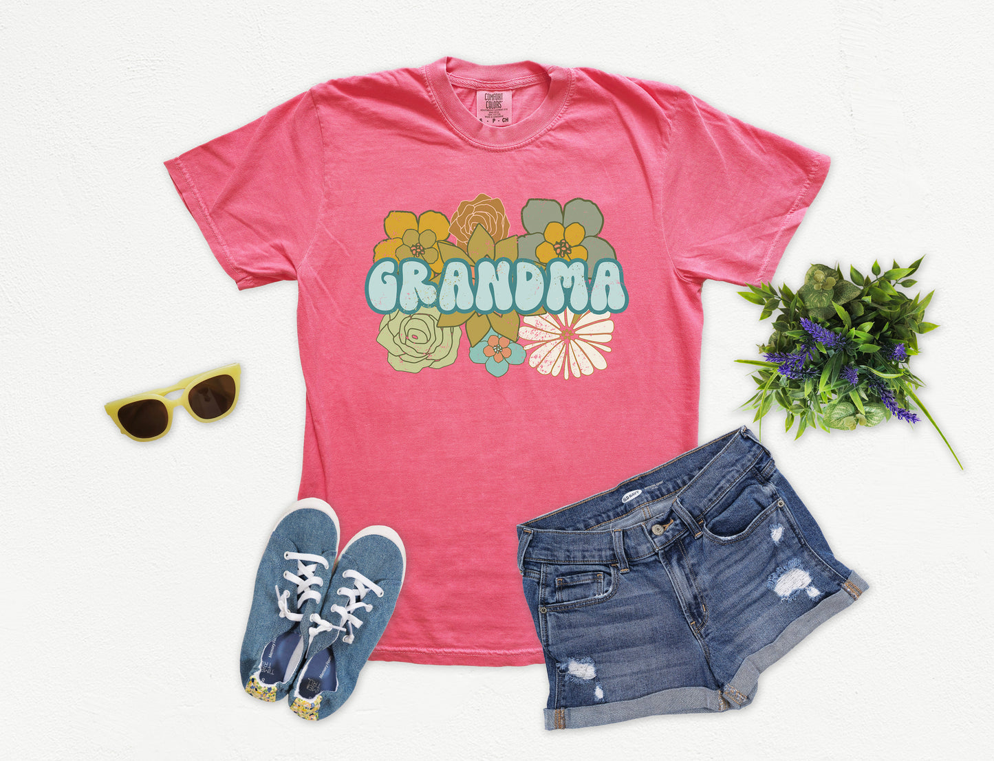 Retro BOHO Grandma Shirt | Comfort Colors Vintage Style Grandma Shirt