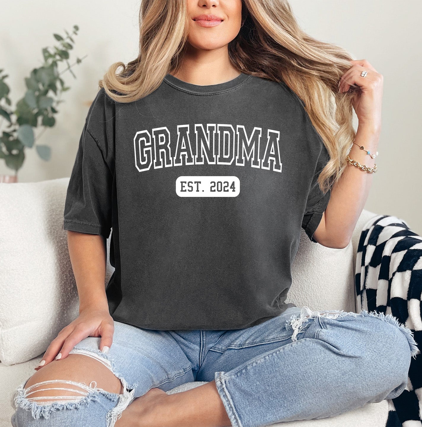 Custom University Style Grandma Shirt | Comfort Colors Vintage Style Grandma Shirt