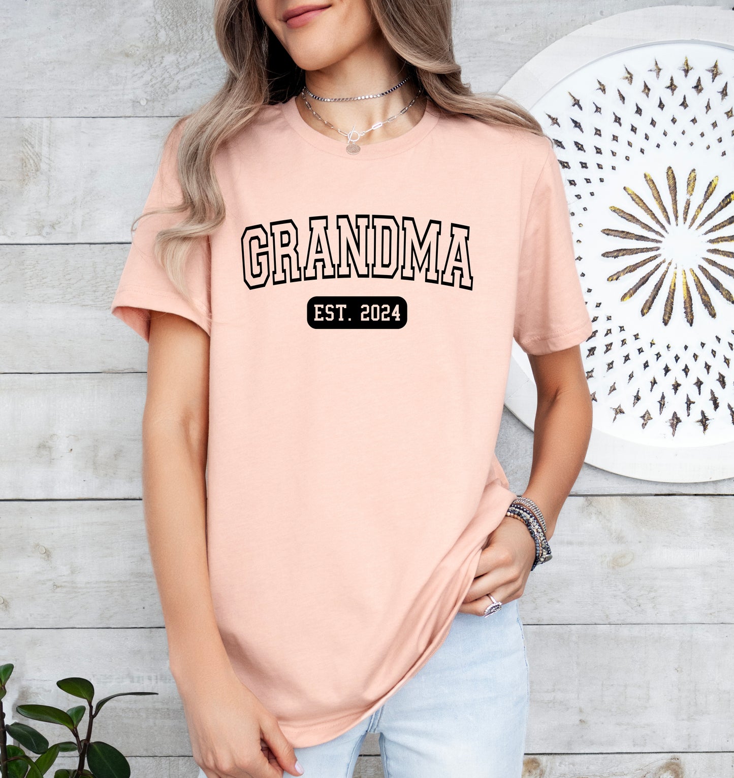 Custom Grandma Shirt | University Style Grandma Shirt | Light Garment