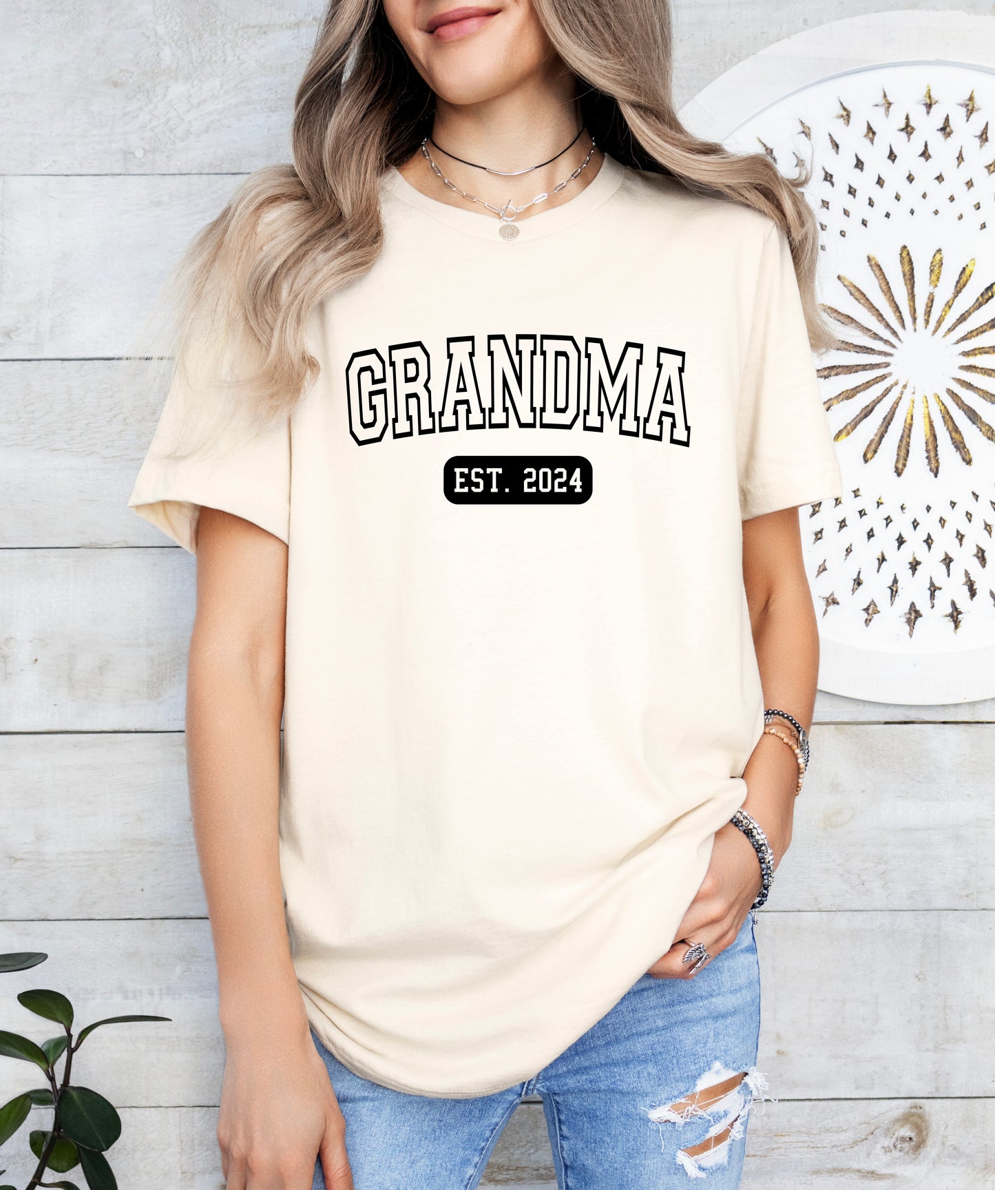Custom Grandma Shirt | University Style Grandma Shirt | Light Garment