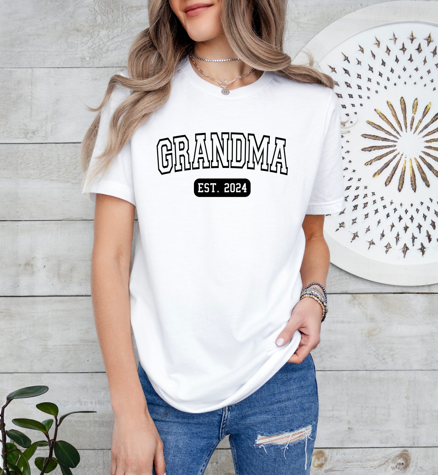Custom Grandma Shirt | University Style Grandma Shirt | Light Garment