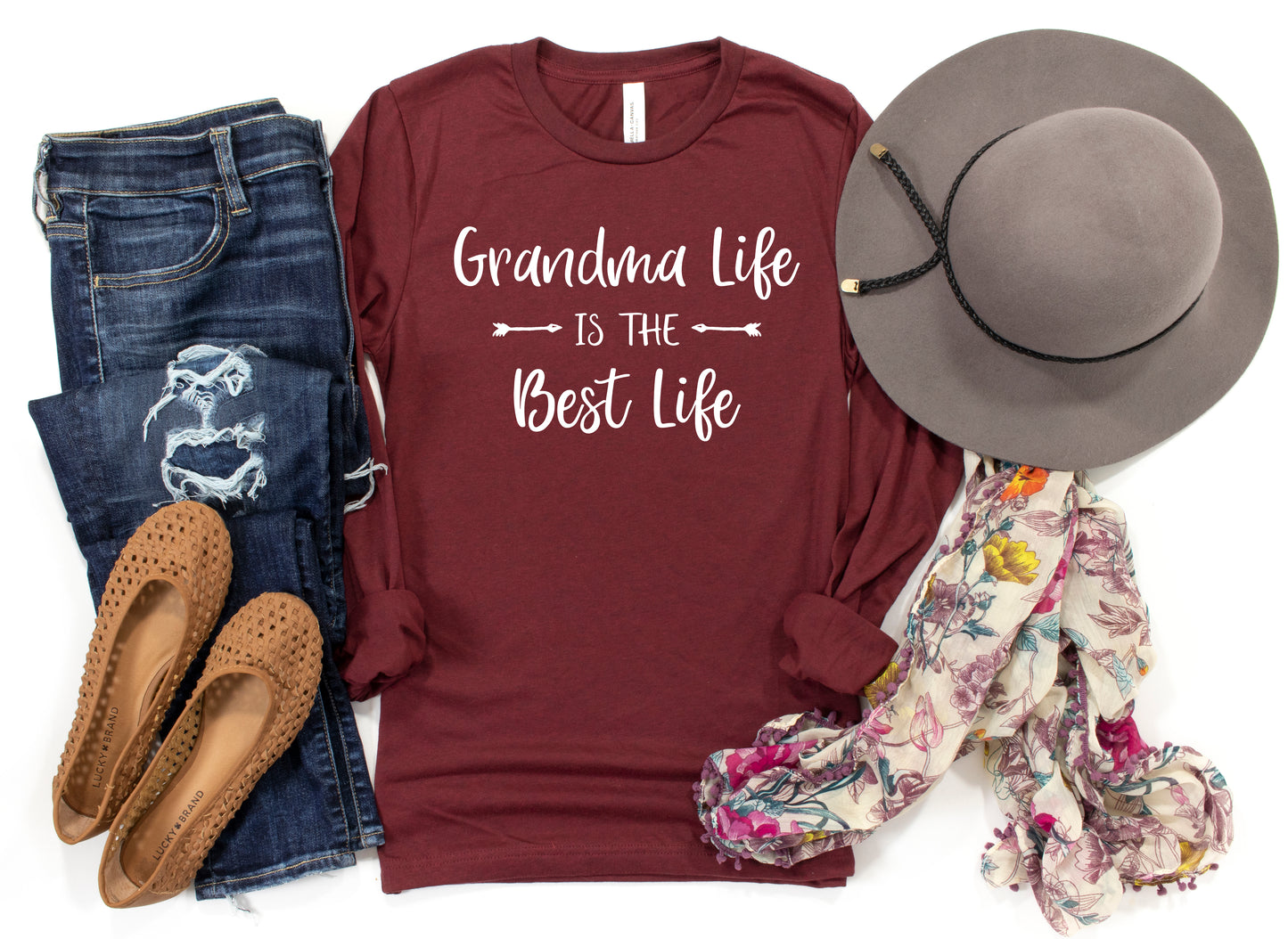 Grandma Life is the Best Life Shirt Long Sleeve | Long Sleeve Grandma Shirt